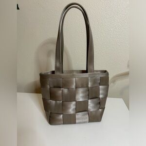 Harveys Seatbelt Handbag Tan Beige Woven Medium Tote Bag Purse